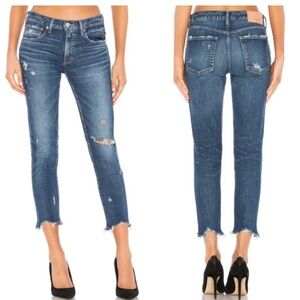 Moussy Vintage MV Glendale Distressed Cropped Jeans size 29